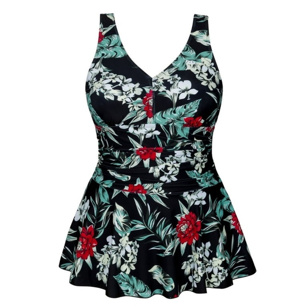 plus size swim dress with shorts attached
